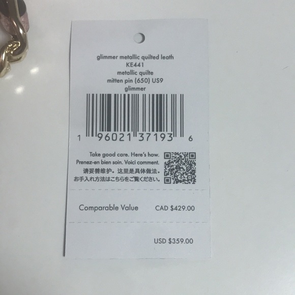 KATE SPADE ♠️ QUILTED METALLIC LEATHER CROSSBODY CARD CASE SET - Picture 14 of 15